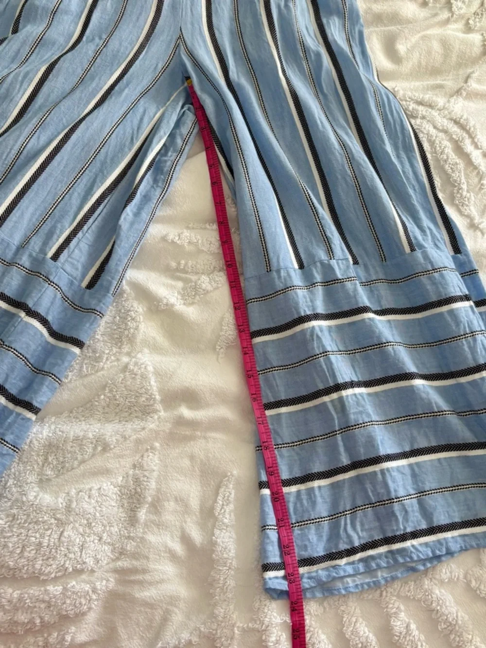 Red Carter Light Blue Sleeveless Striped Jumpsuit - Picture 14 of 16